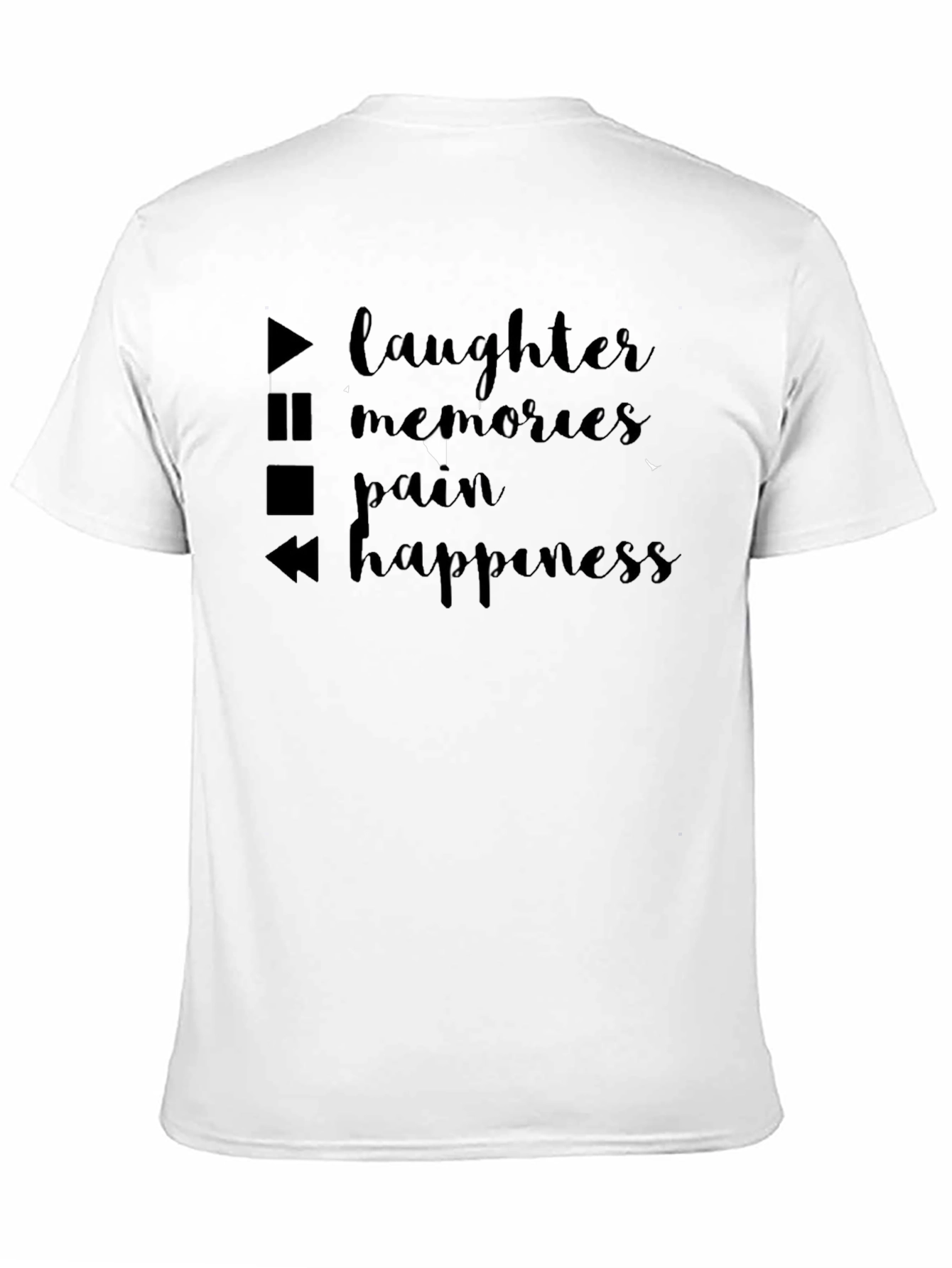 Laughter Memories Happiness Black Graphic Tee