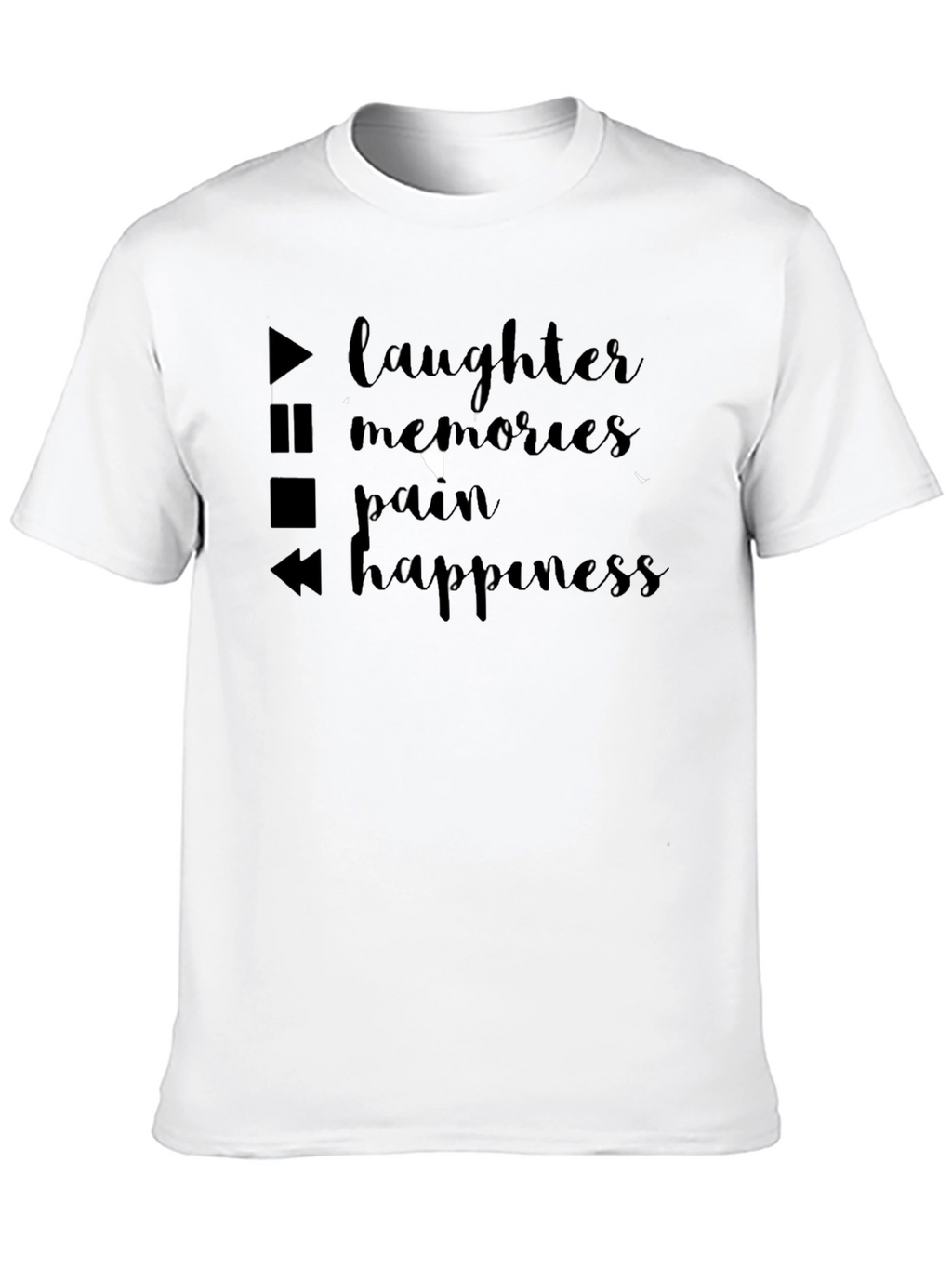Laughter Memories Happiness Black Graphic Tee