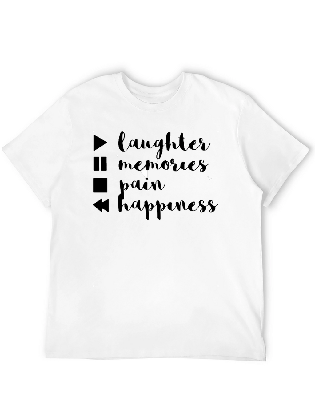 Laughter Memories Happiness Black Graphic Tee