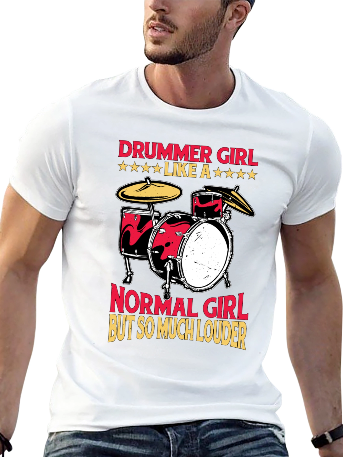 Drummer Girl T-Shirt - Loud & Proud Musician