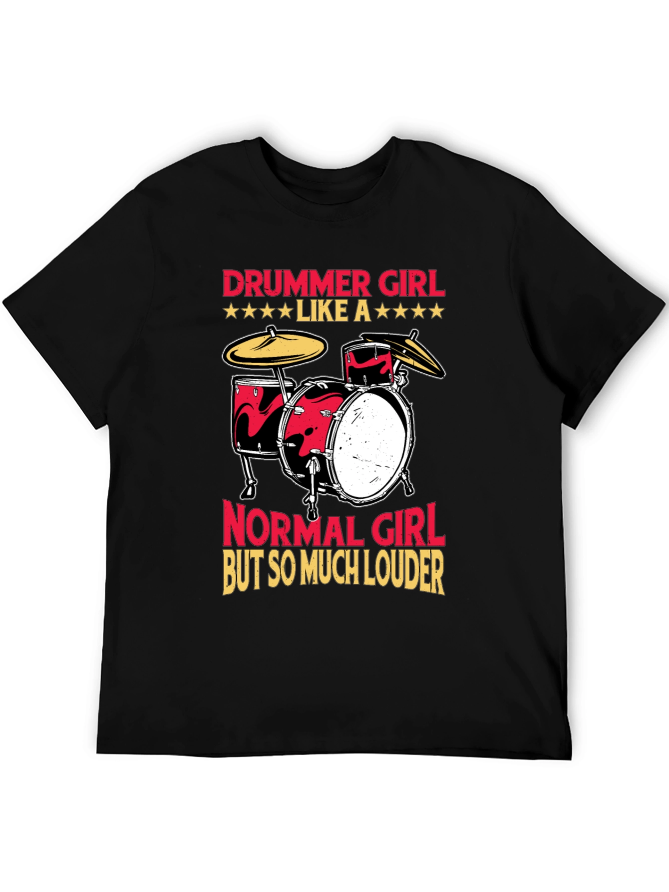 Drummer Girl T-Shirt - Loud & Proud Musician