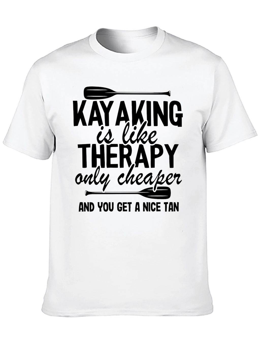 Kayaking is Like Therapy T-Shirt Funny Paddle Tee