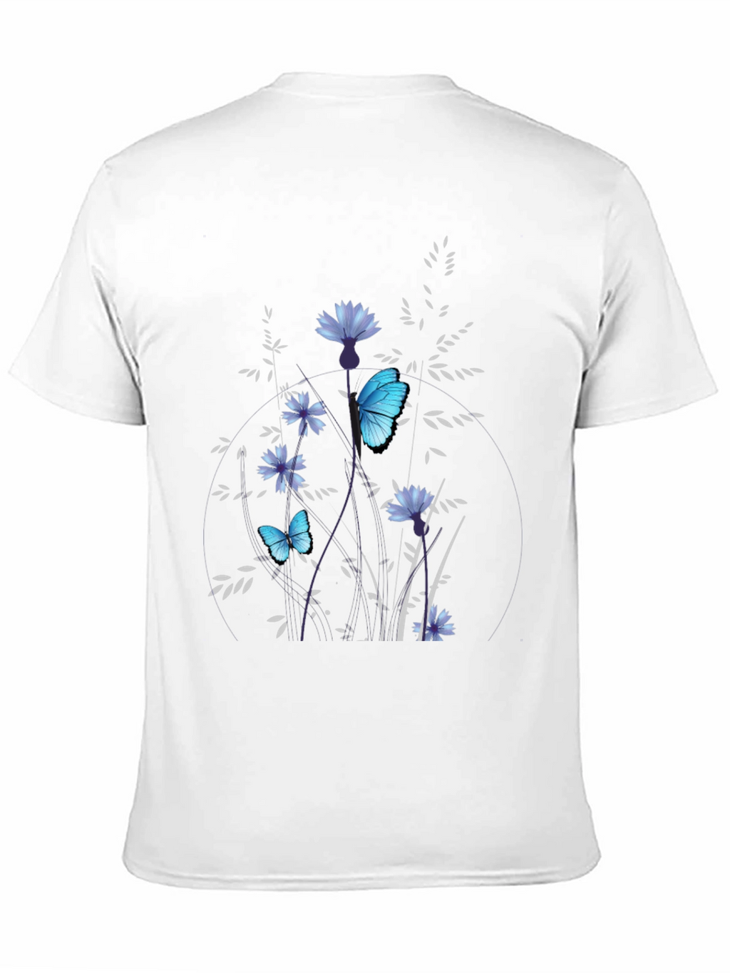 Butterfly Floral Black T-Shirt