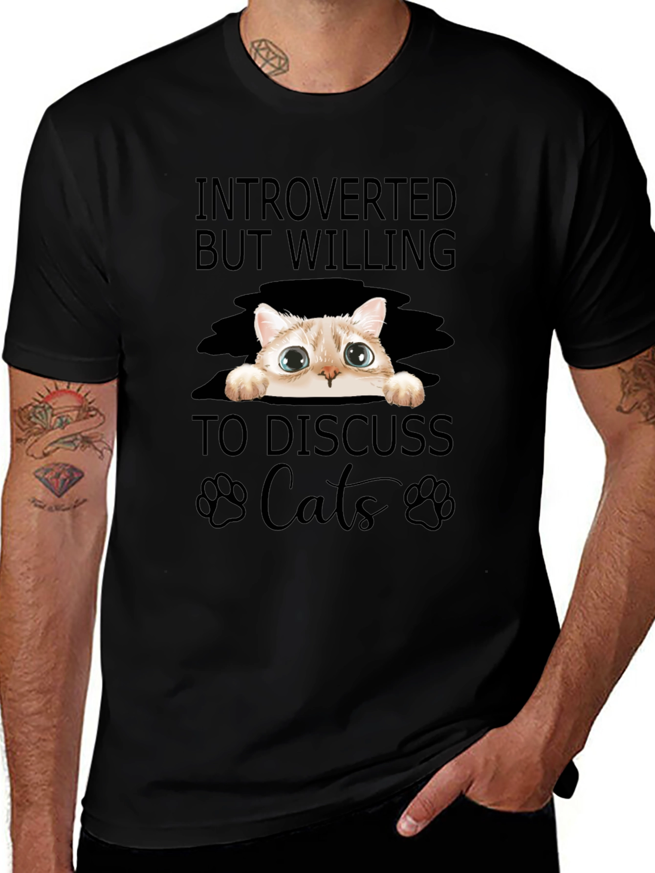 Introverted Cat Lover T-Shirt