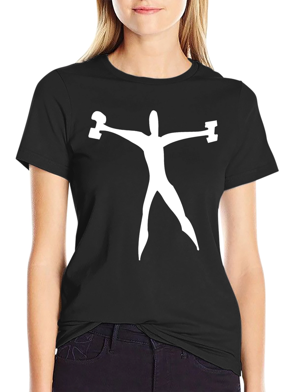 Weightlifting Man Graphic Tee - Black