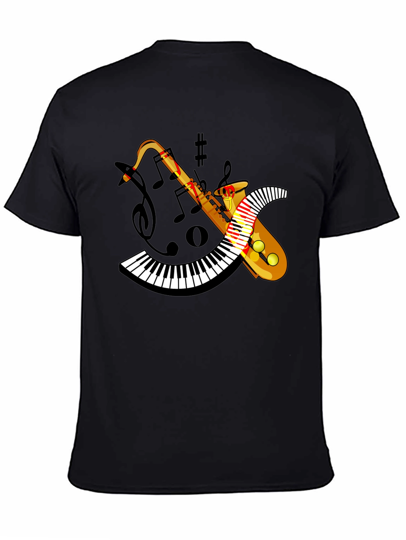 Saxophone Keyboard Music Graphic T-Shirt