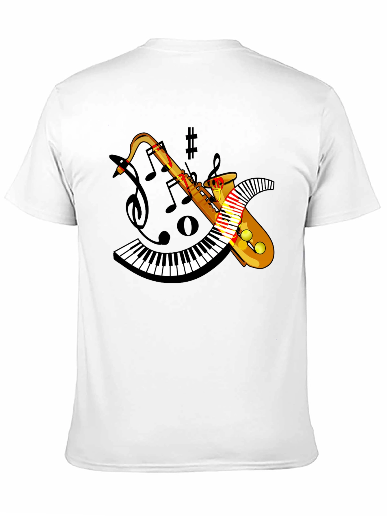 Saxophone Keyboard Music Graphic T-Shirt