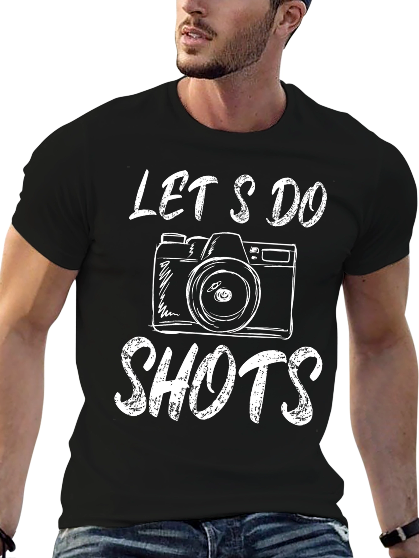 Lets Do Shots Camera Graphic T-Shirt