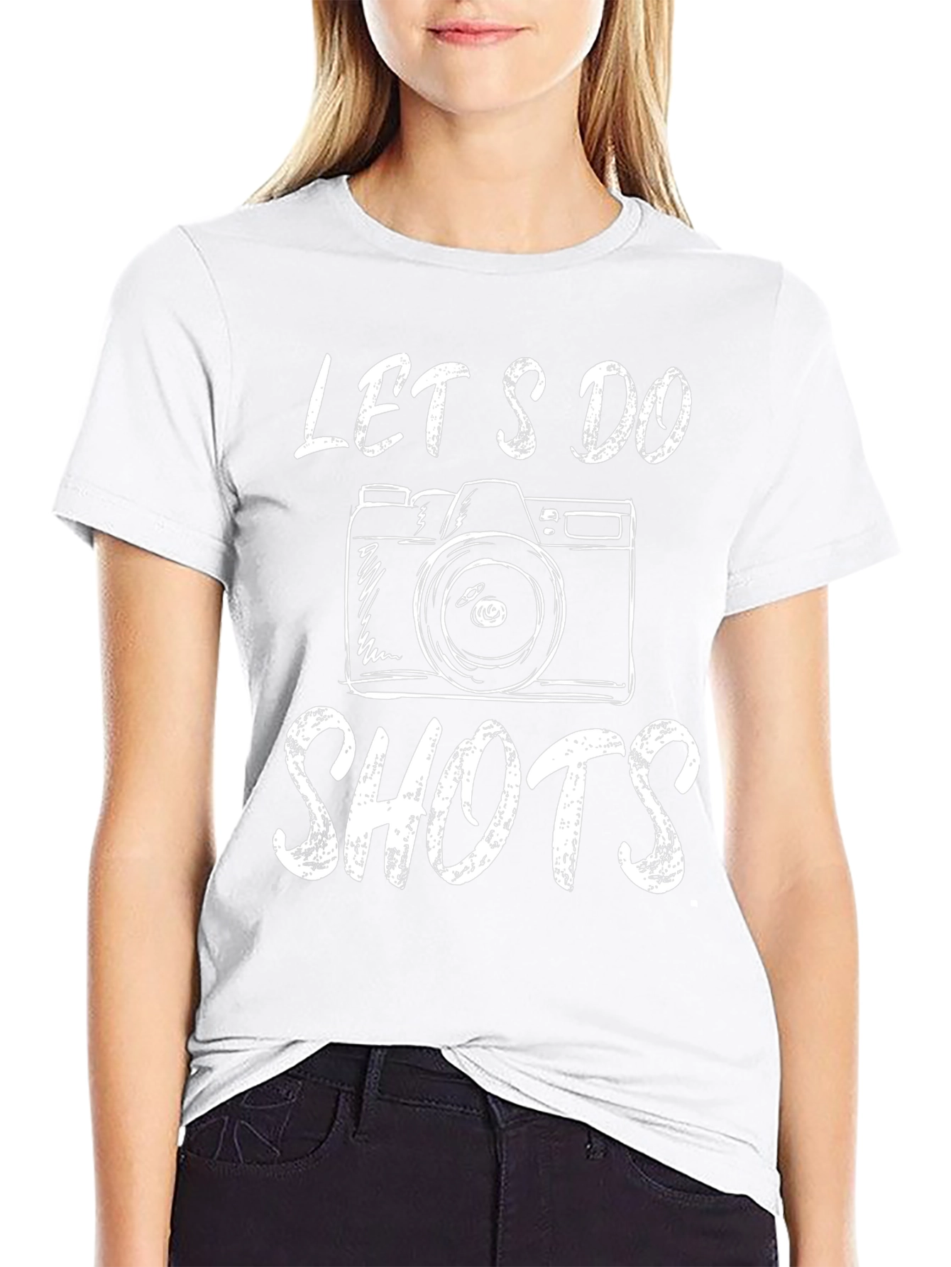 Lets Do Shots Camera Graphic T-Shirt