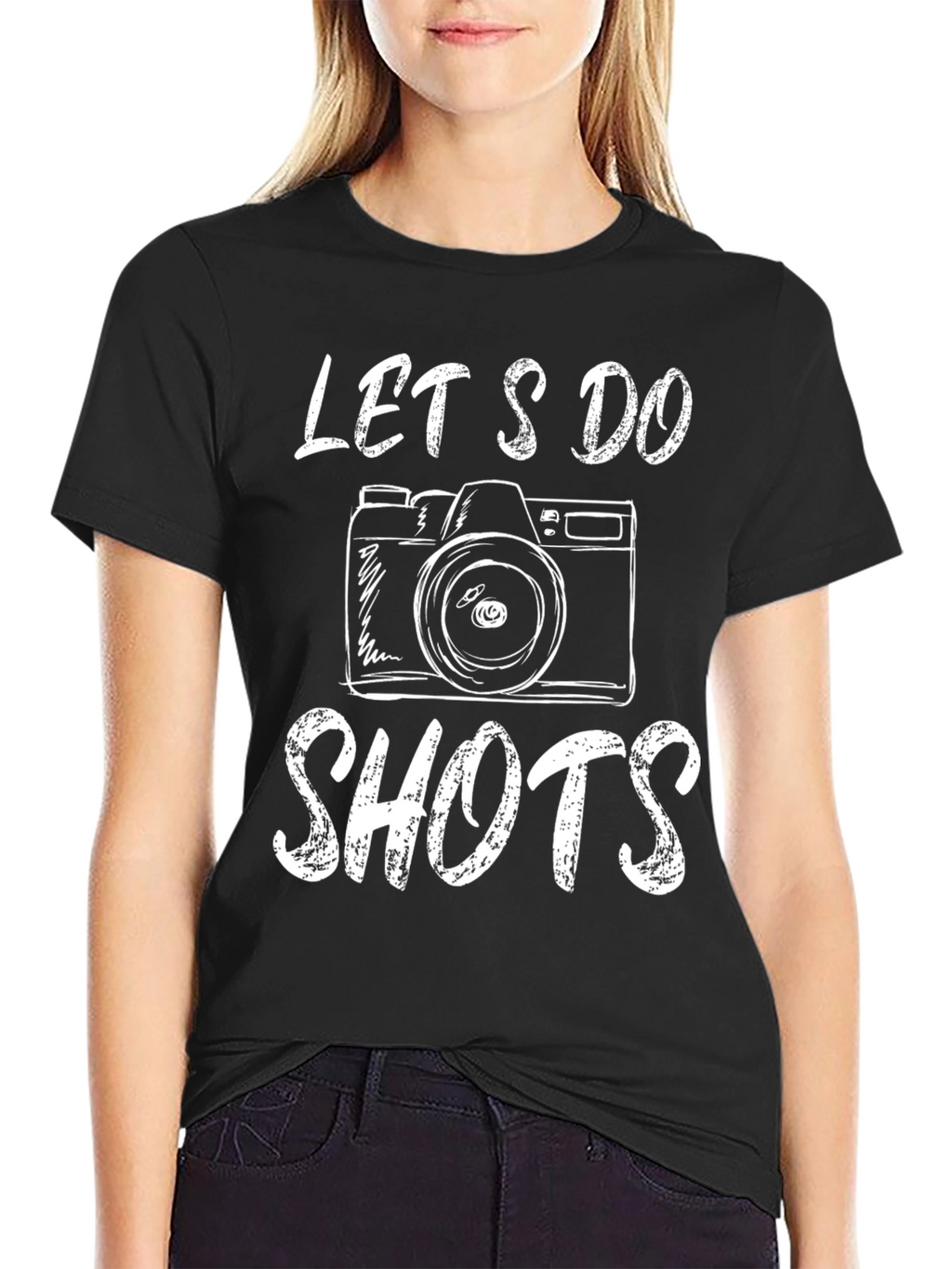 Lets Do Shots Camera Graphic T-Shirt