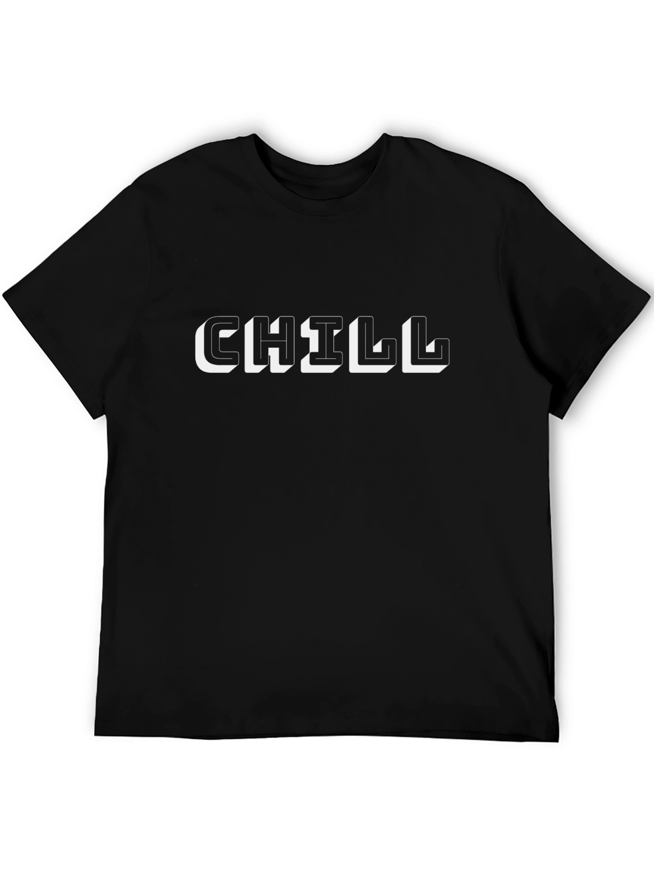 Chill Graphic Tee - Stylish Black T-Shirt for Relaxed Comfort