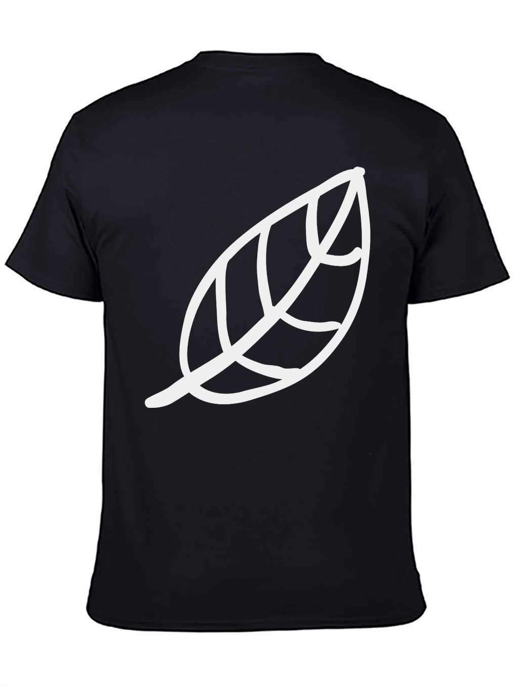 Leaf Graphic Black T-Shirt - Casual Style