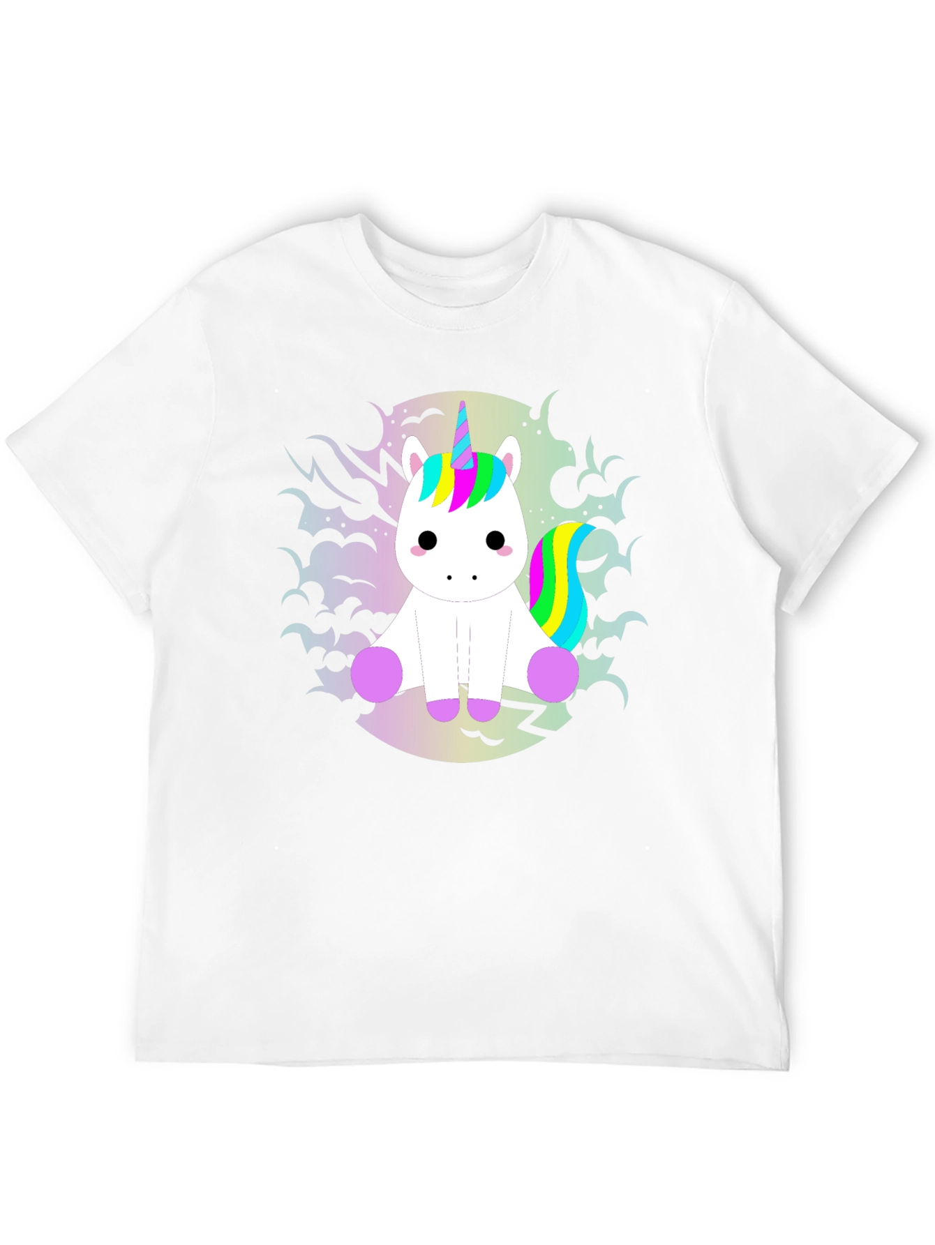Unicorn Graphic Tee - Black Cotton T-Shirt