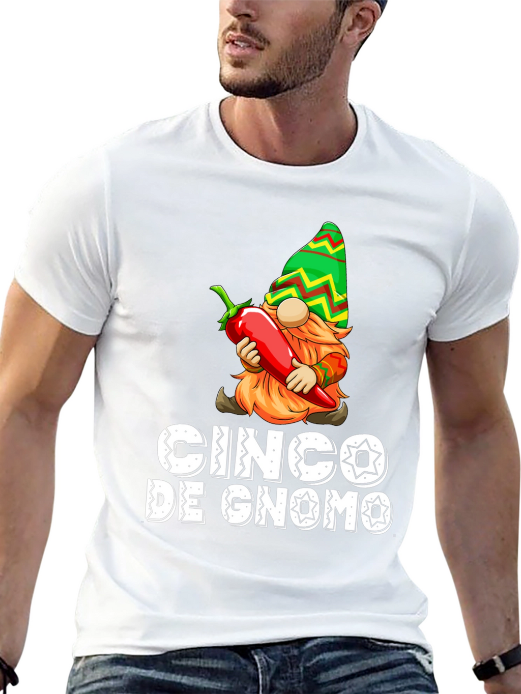 Cinco De Gnome T-Shirt - Novelty Graphic Tee
