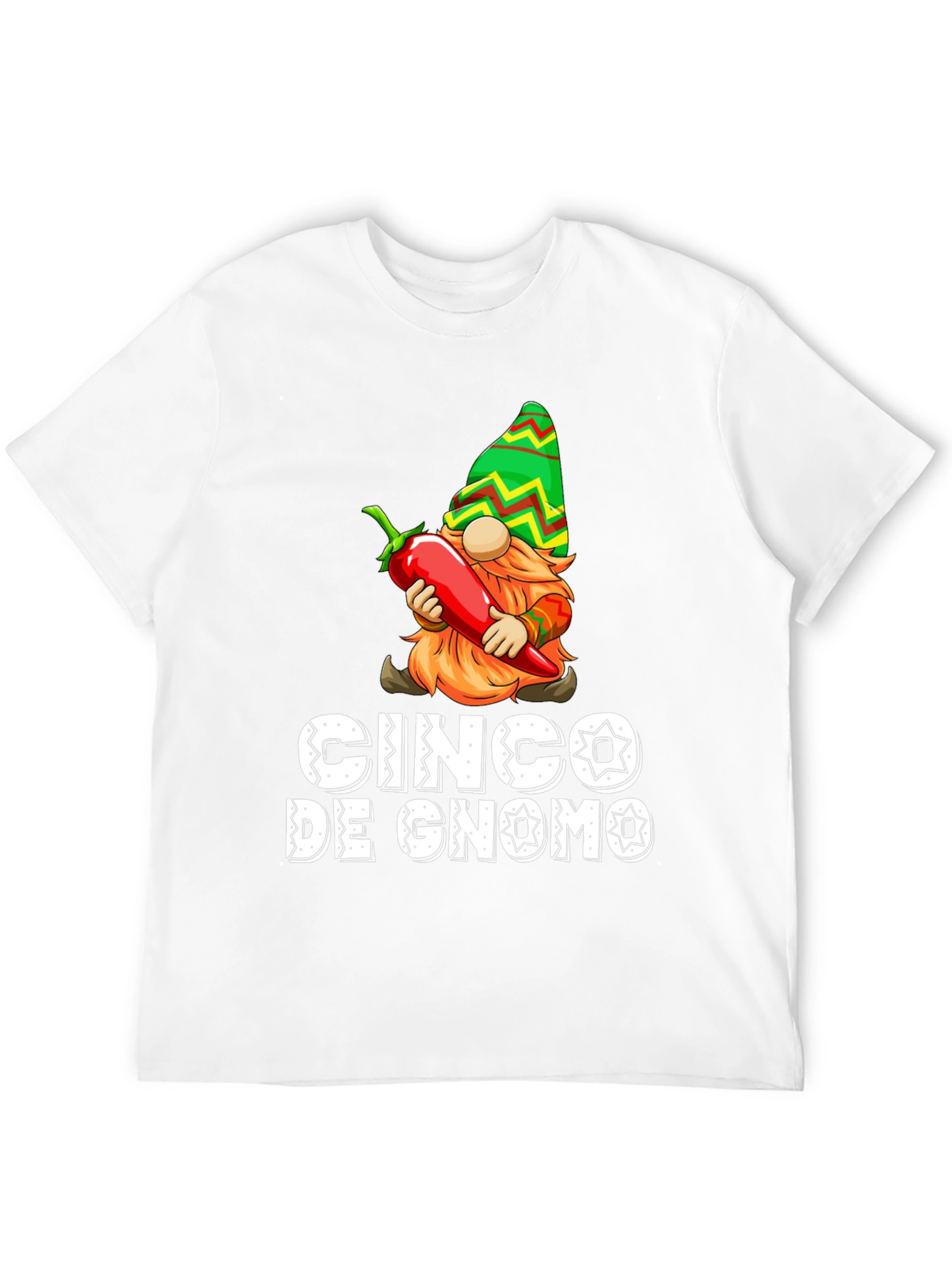 Cinco De Gnome T-Shirt - Novelty Graphic Tee