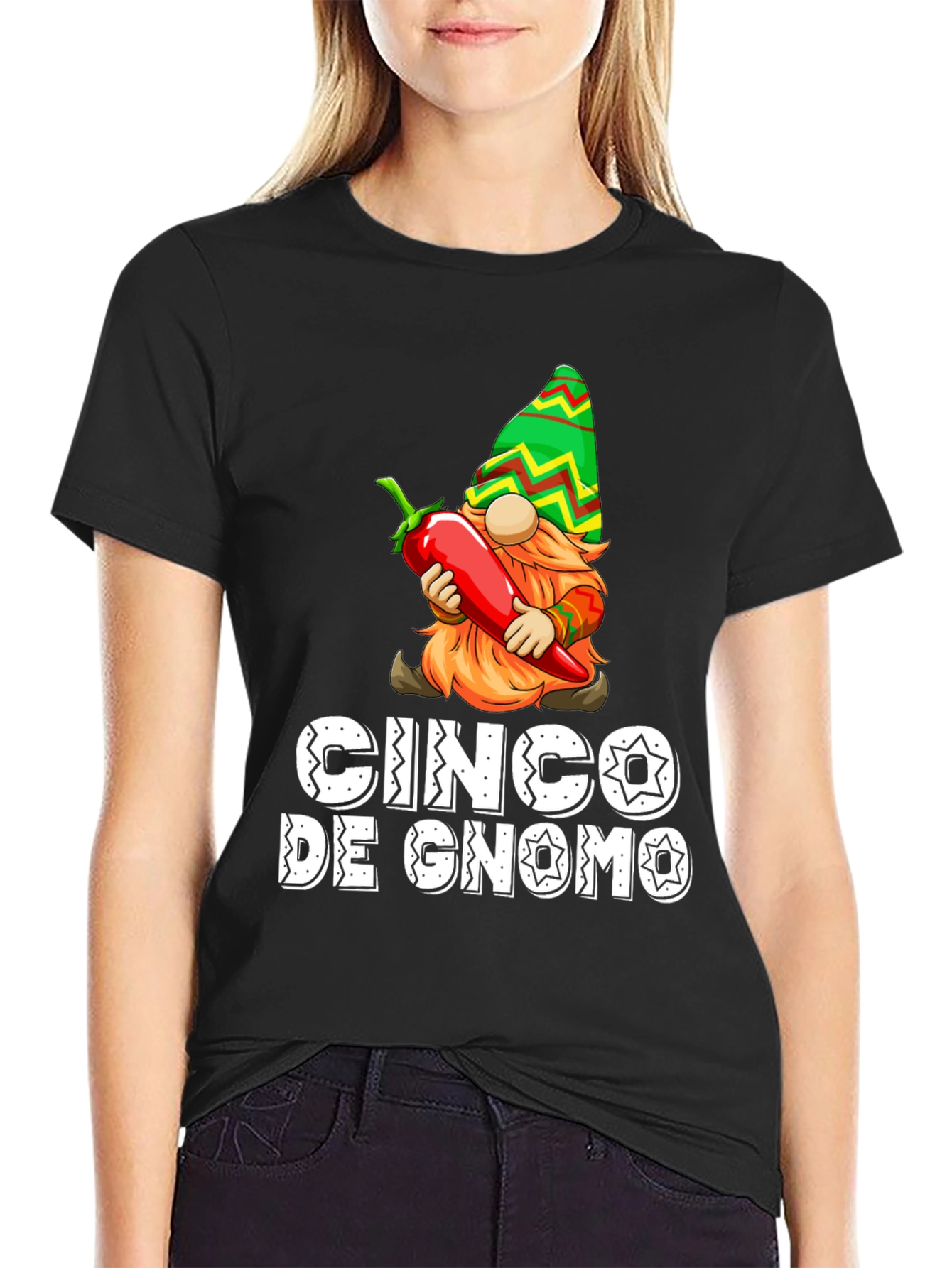Cinco De Gnome T-Shirt - Novelty Graphic Tee