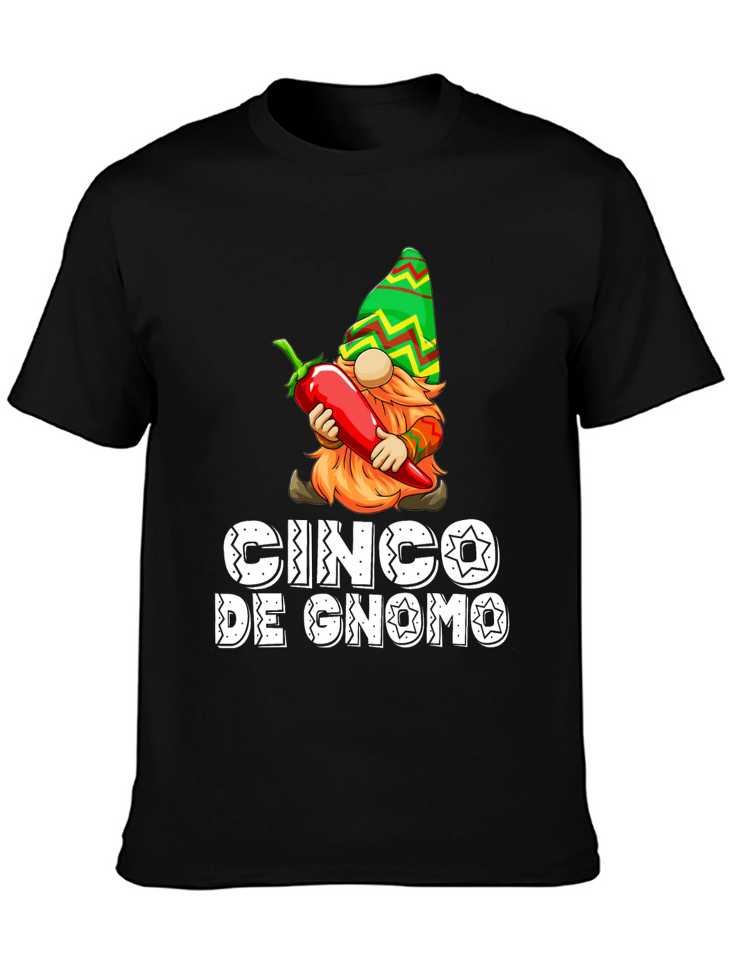Cinco De Gnome T-Shirt - Novelty Graphic Tee