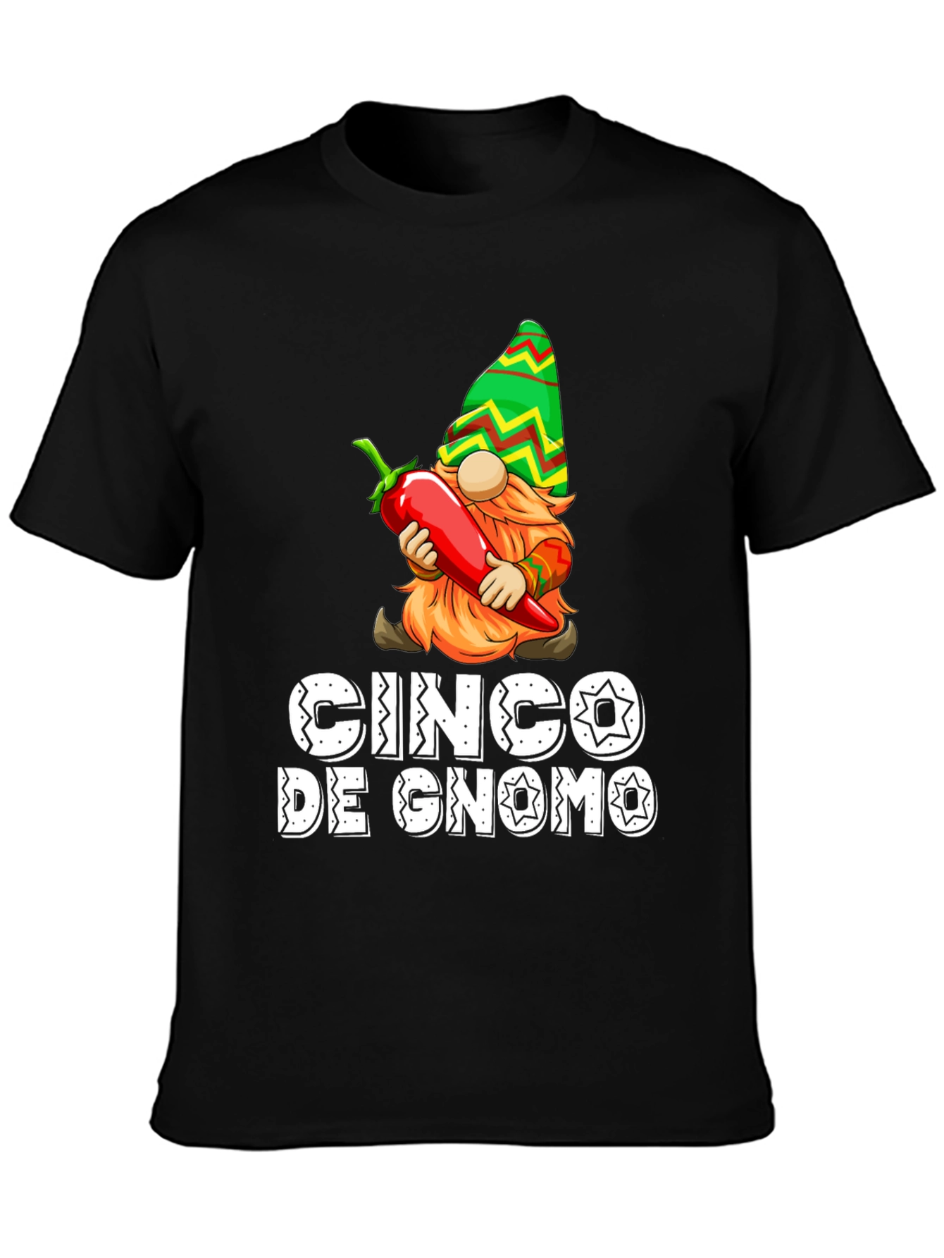 Cinco De Gnome T-Shirt - Novelty Graphic Tee
