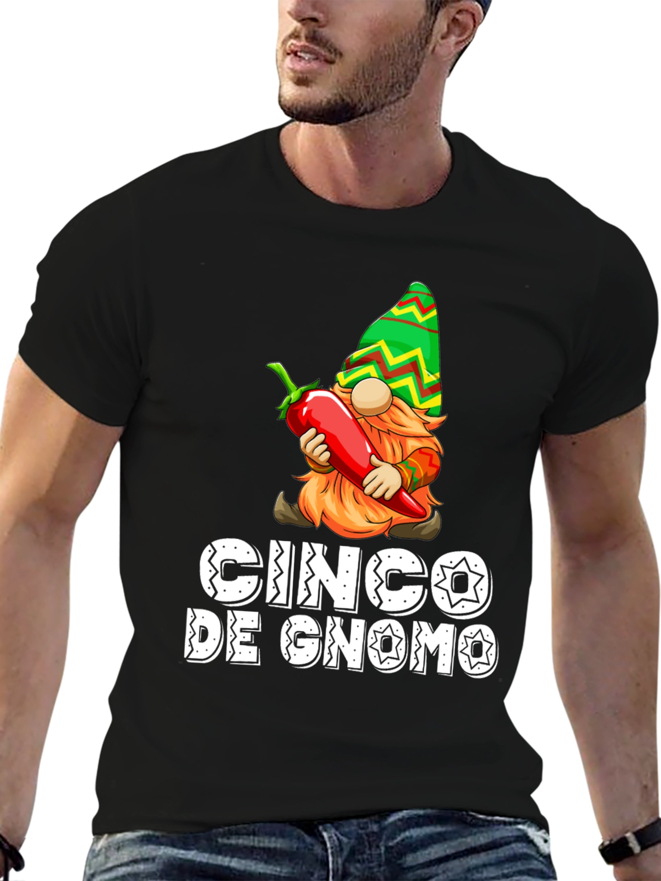 Cinco De Gnome T-Shirt - Novelty Graphic Tee