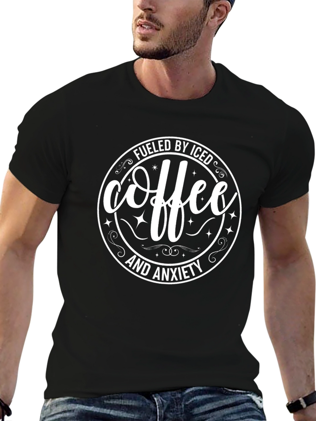Fueled By Iced Coffee & Anxiety Graphic Tee