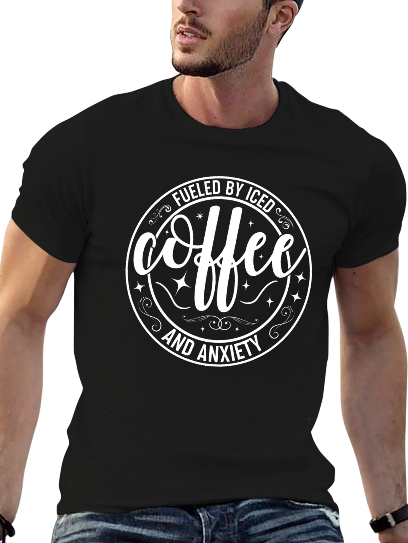 Fueled By Iced Coffee & Anxiety Graphic Tee