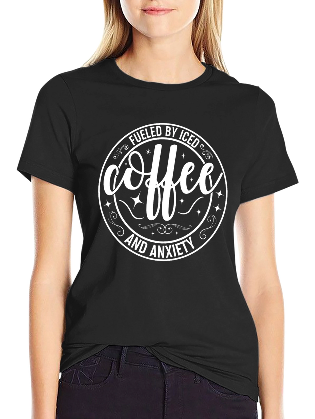 Fueled By Iced Coffee & Anxiety Graphic Tee