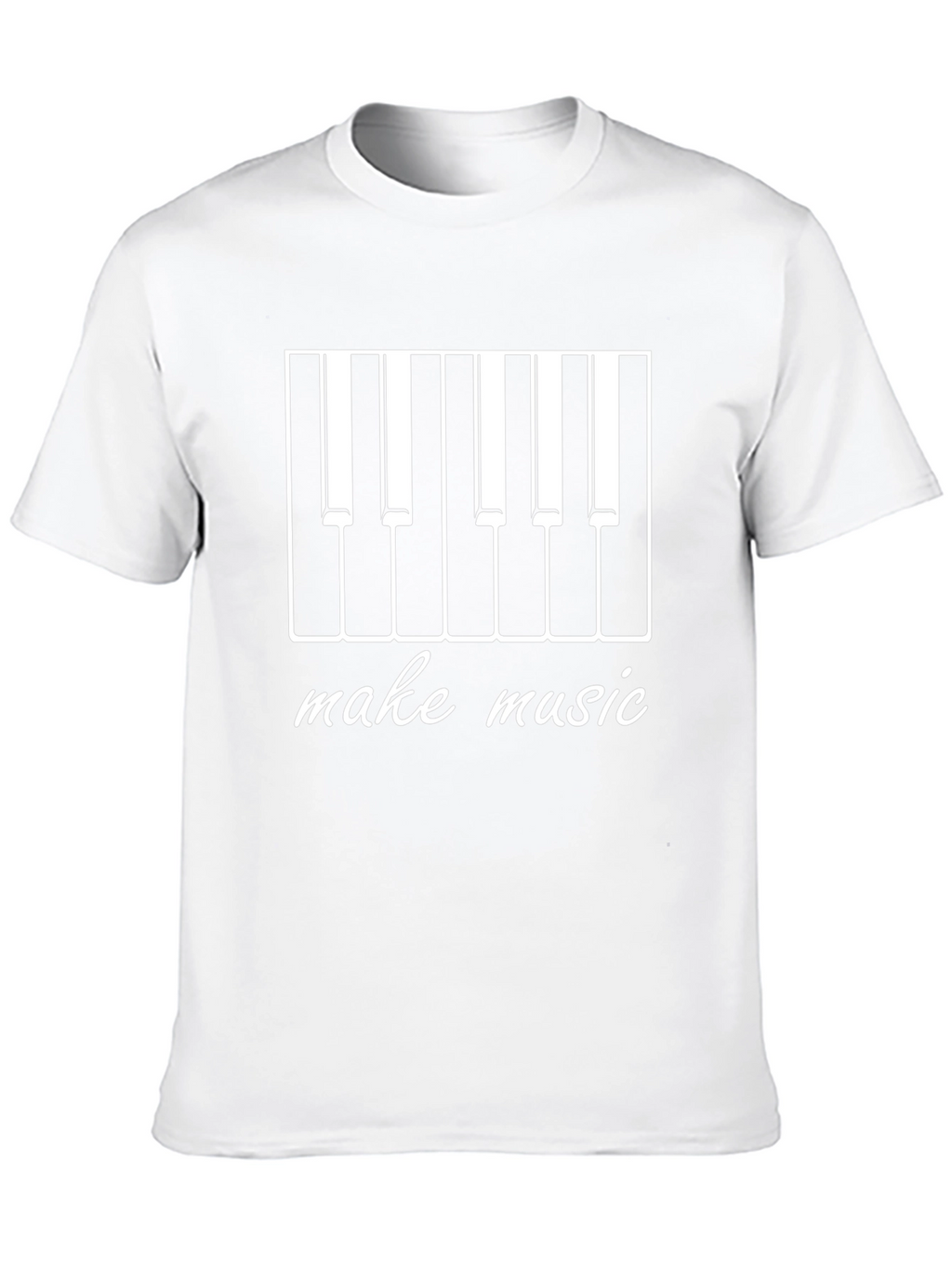 Make Music Piano Keys Graphic Tee - Black Cotton