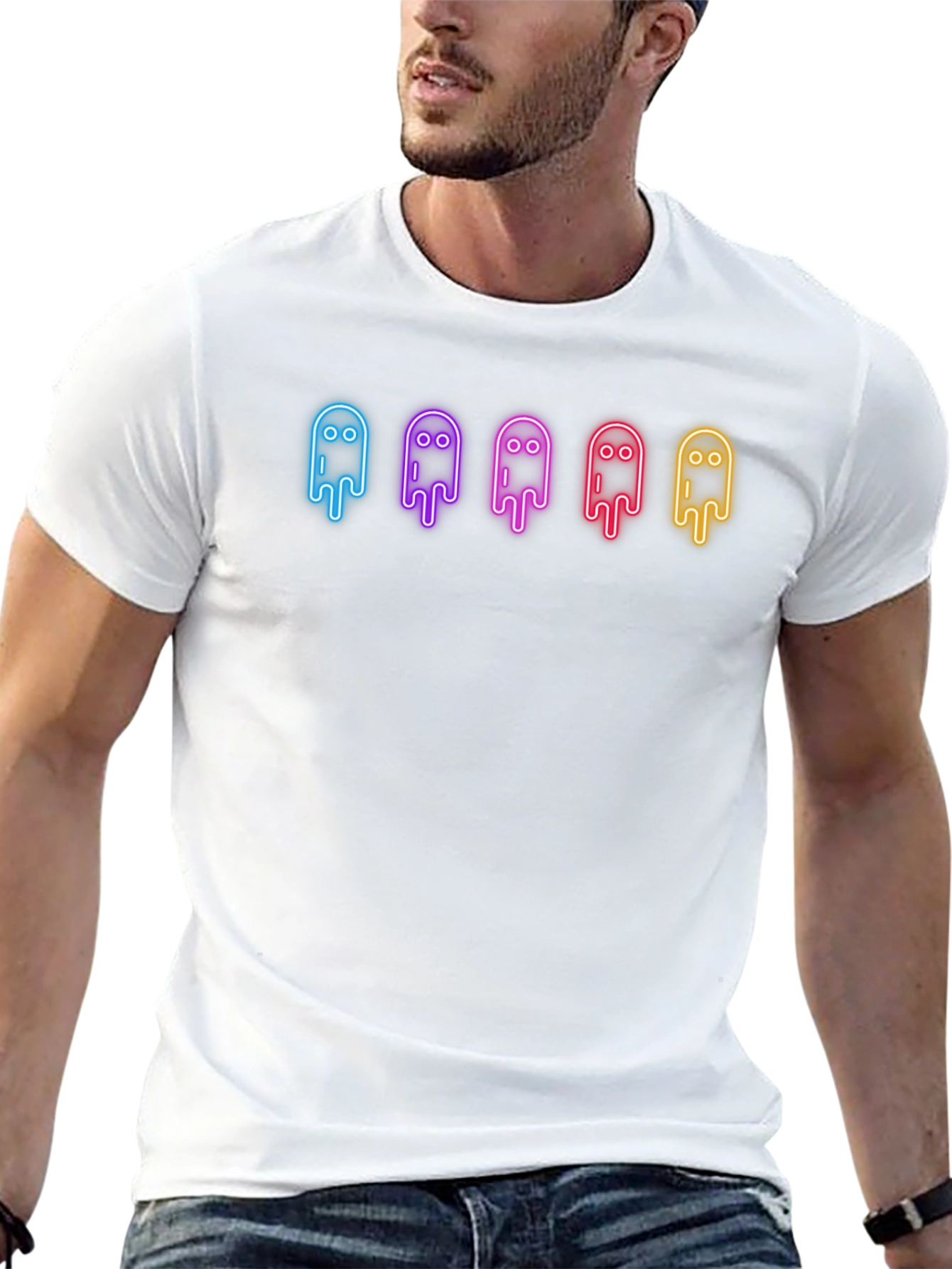 Neon Ghost Graphic Black Tee