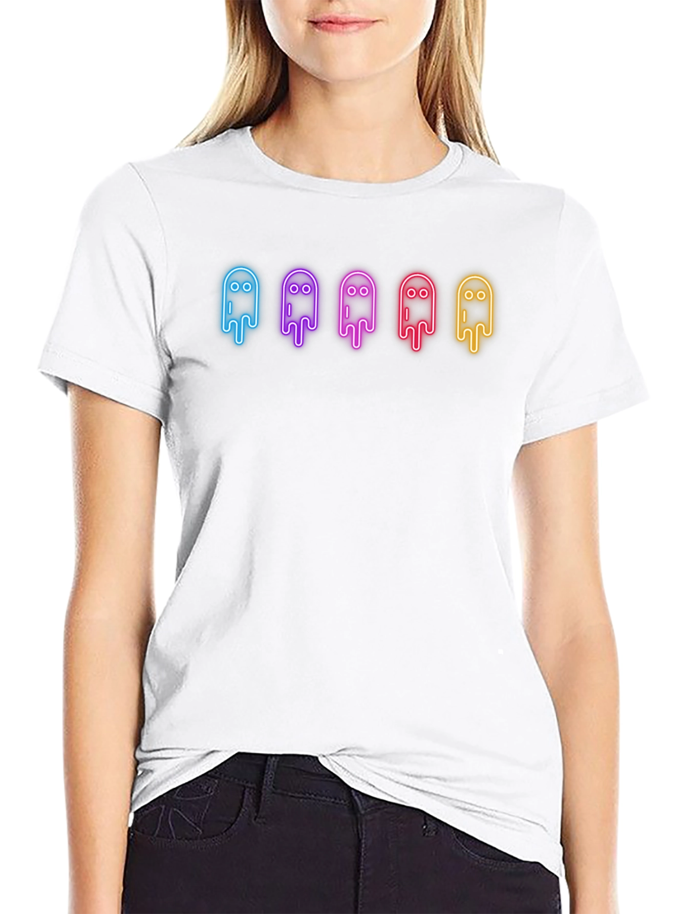 Neon Ghost Graphic Black Tee