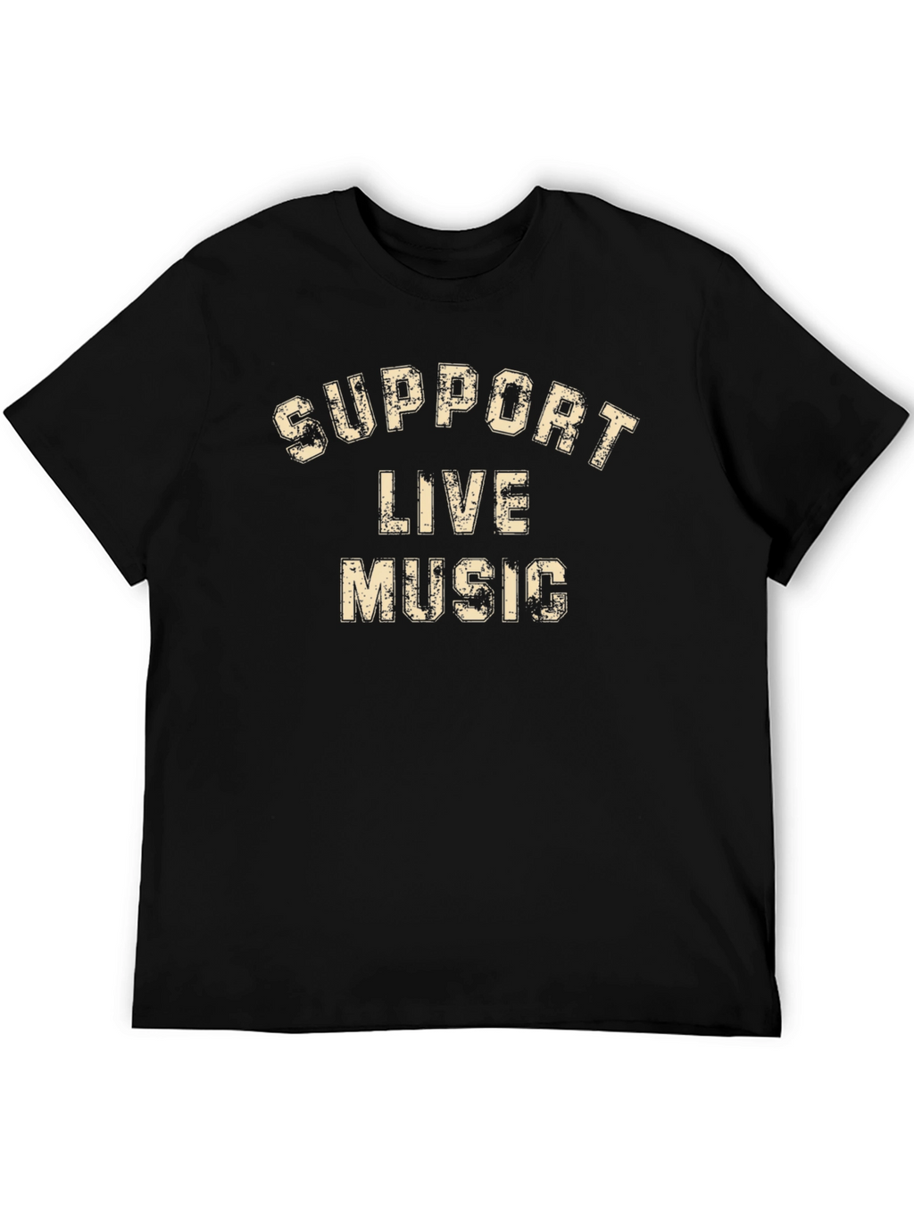 Support Live Music Graphic Tee - Black