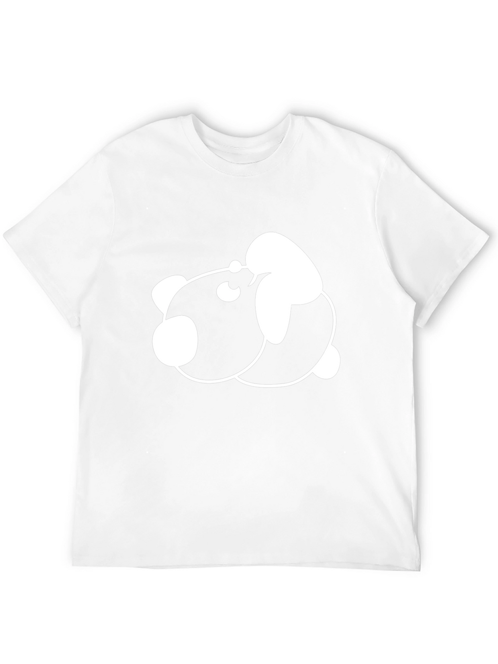 Cute Panda Graphic Print Black T-Shirt