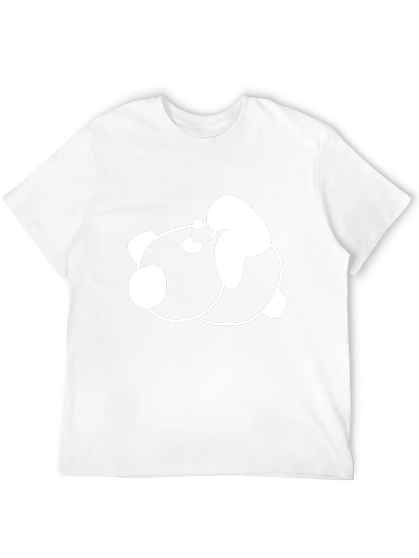 Cute Panda Graphic Print Black T-Shirt