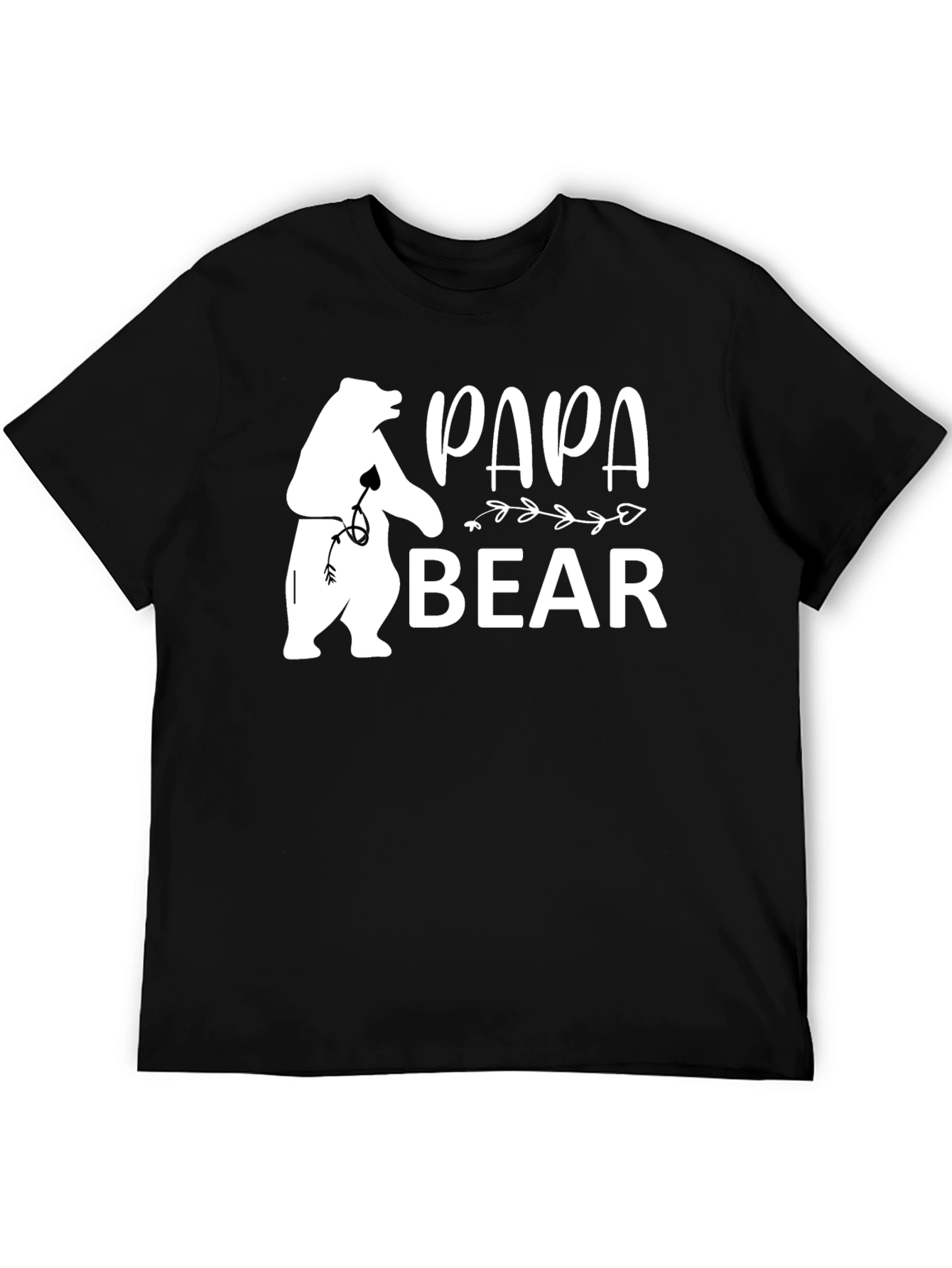 Papa Bear Graphic Tee - Black Short Sleeve