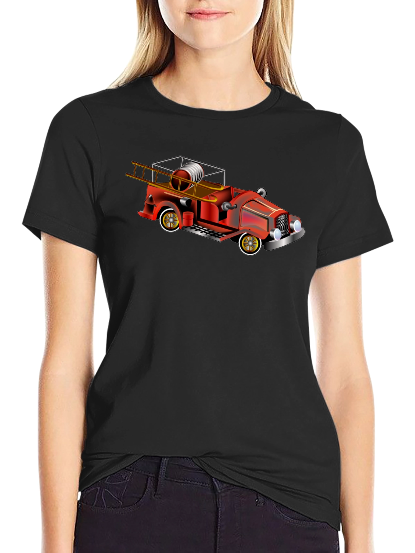 Vintage Fire Engine T-Shirt - Classic Truck Tee