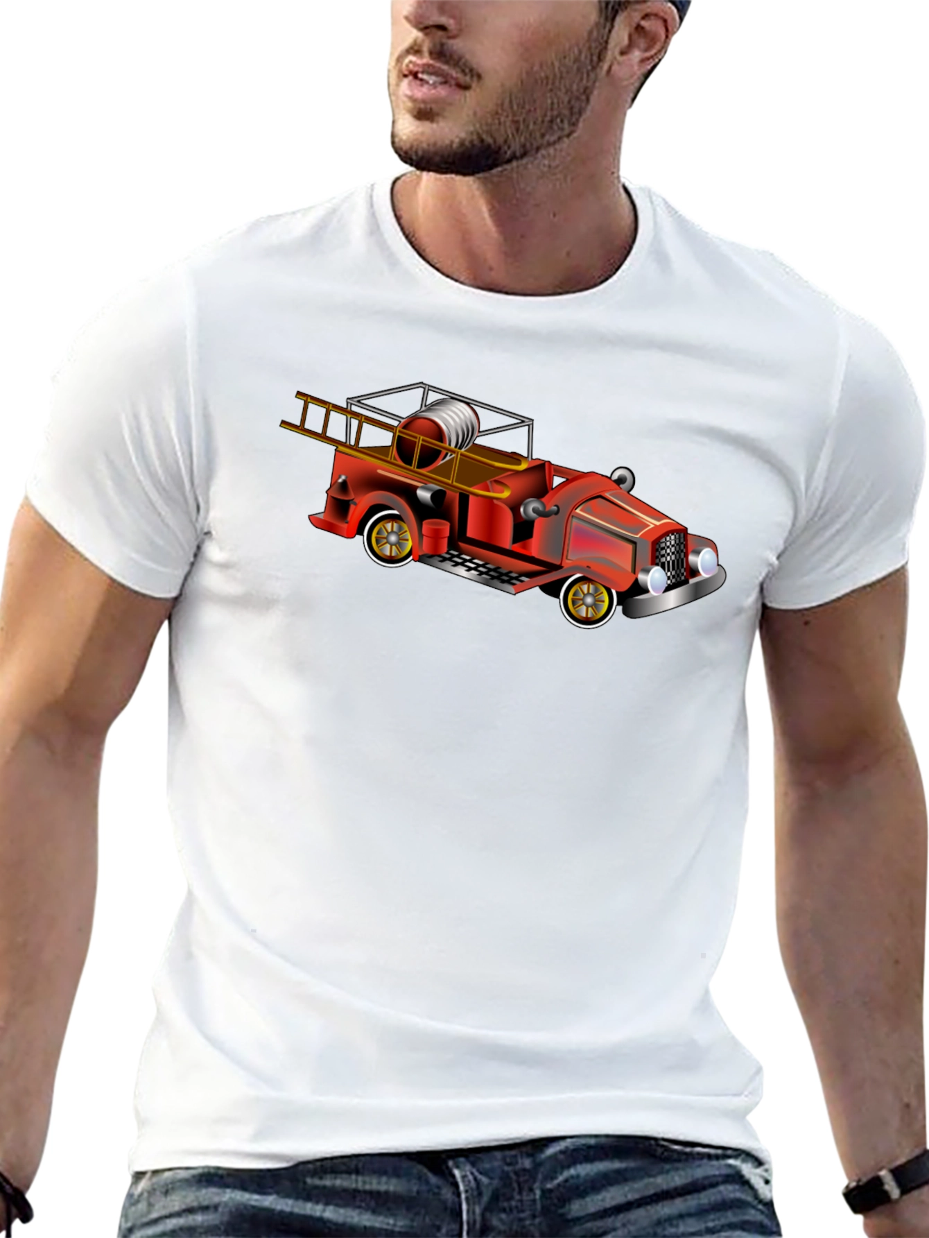 Vintage Fire Engine T-Shirt - Classic Truck Tee