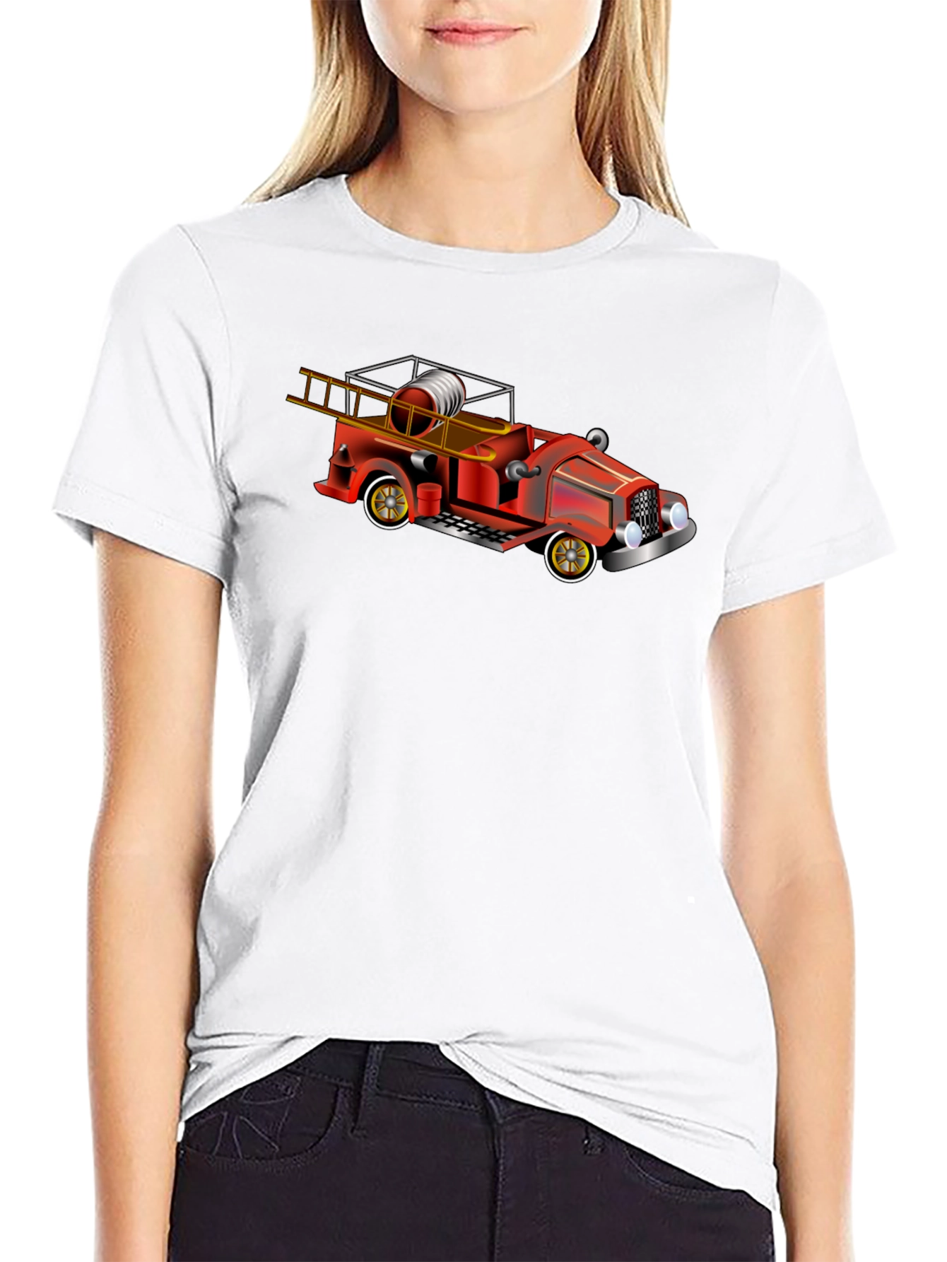 Vintage Fire Engine T-Shirt - Classic Truck Tee