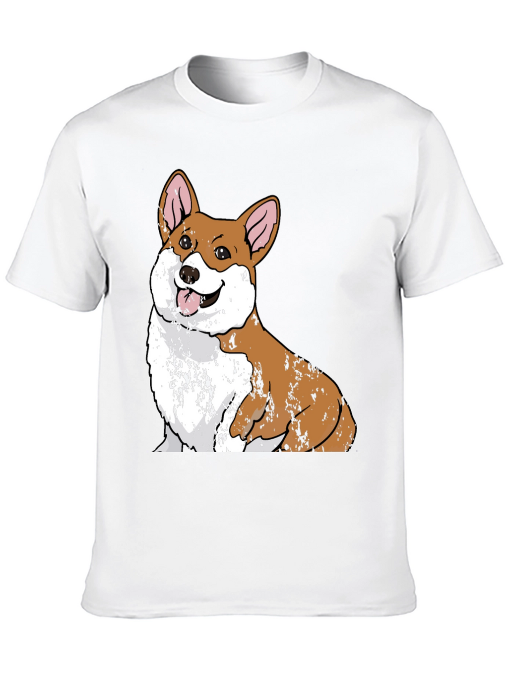 Corgi Dog Graphic Black T-Shirt