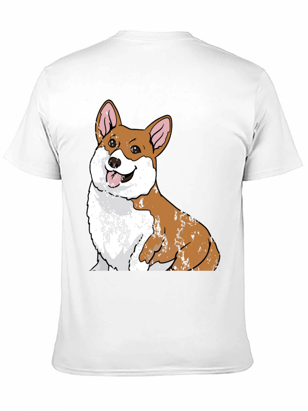 Corgi Dog Graphic Black T-Shirt
