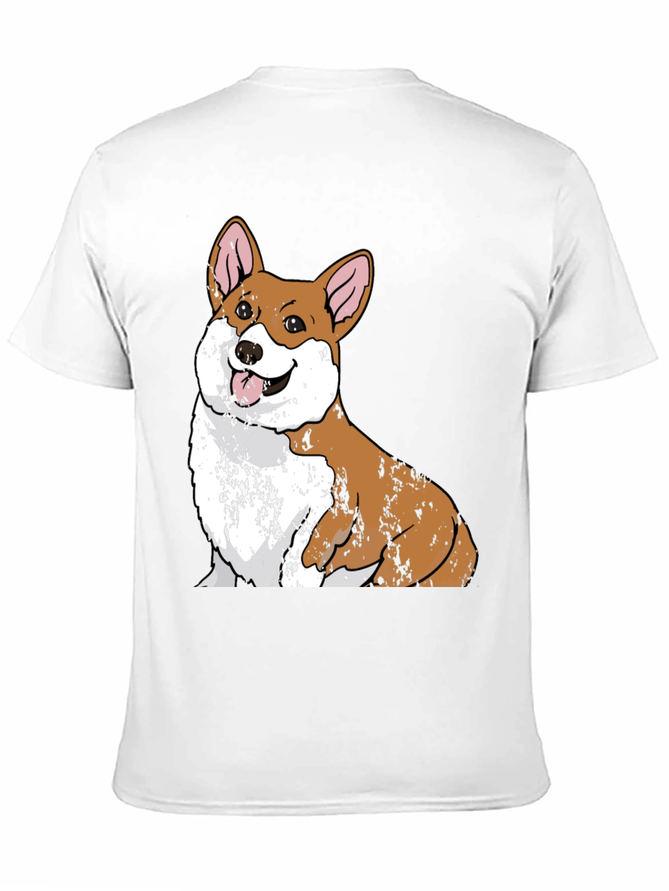 Corgi Dog Graphic Black T-Shirt