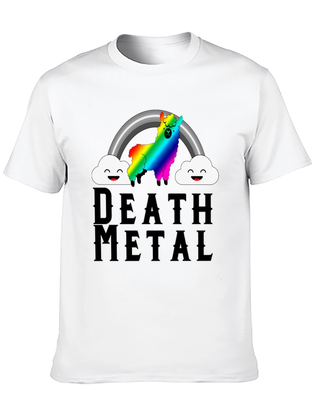 Death Metal Rainbow Llama T-Shirt