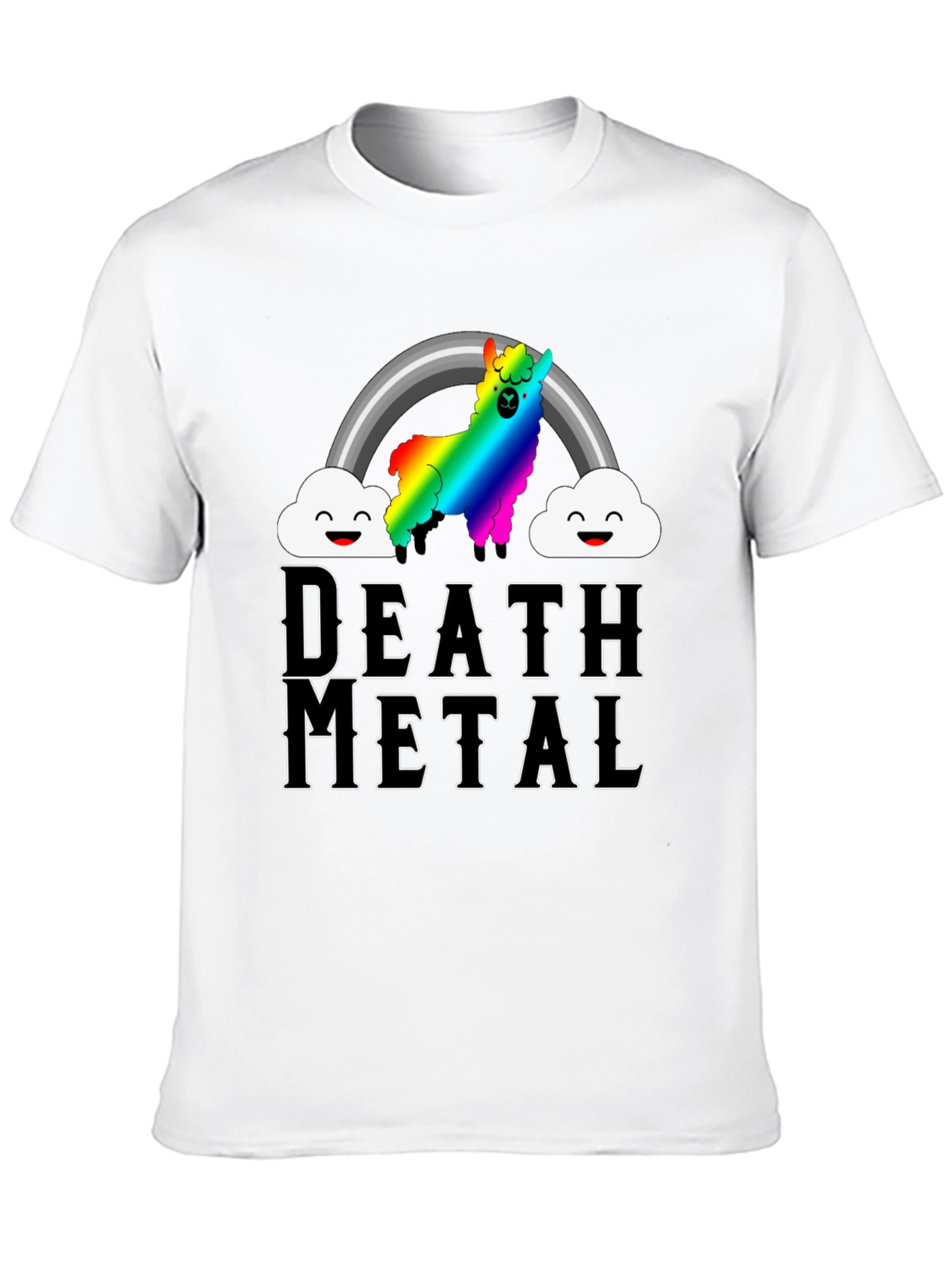 Death Metal Rainbow Llama T-Shirt
