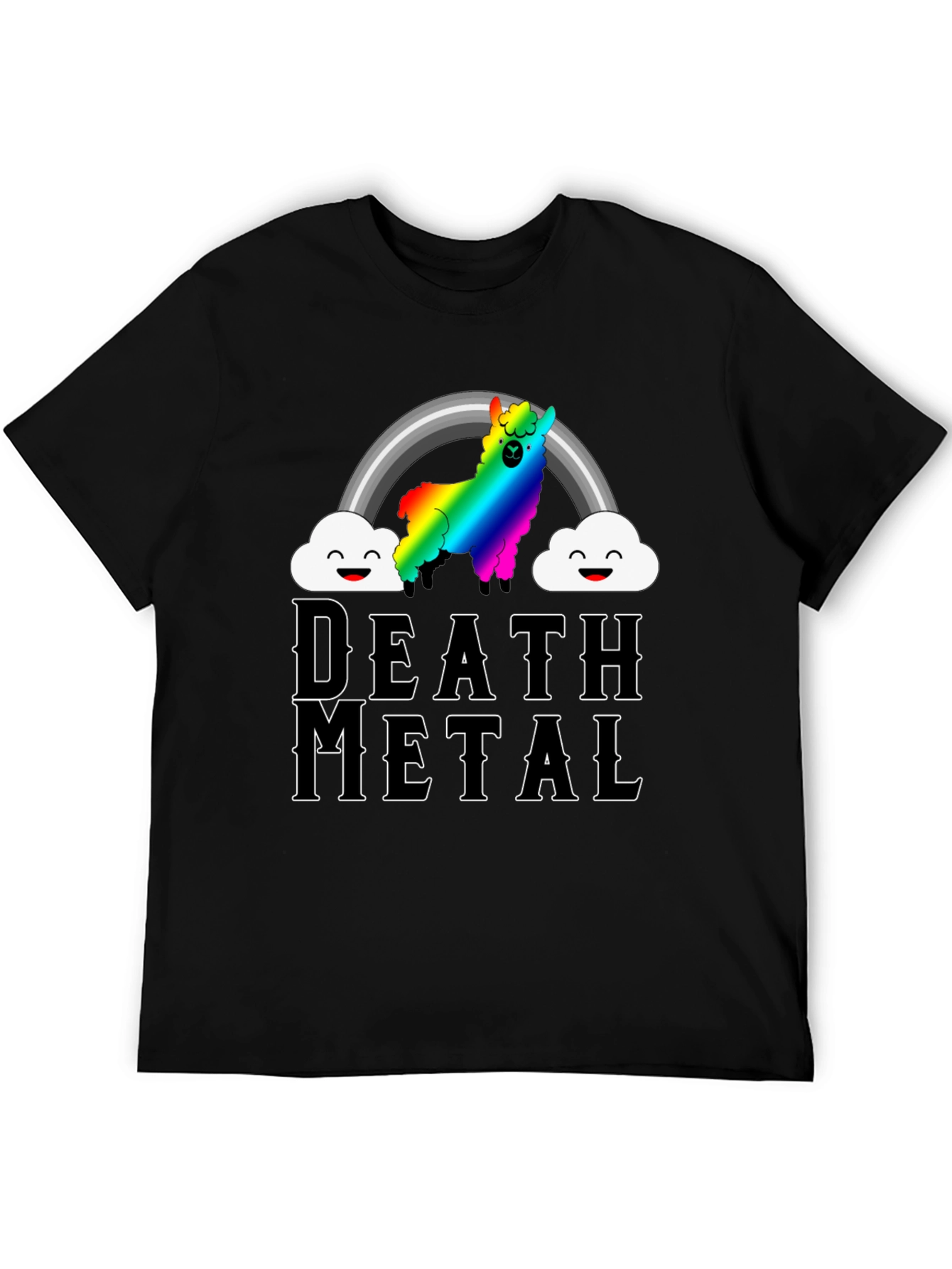 Death Metal Rainbow Llama T-Shirt