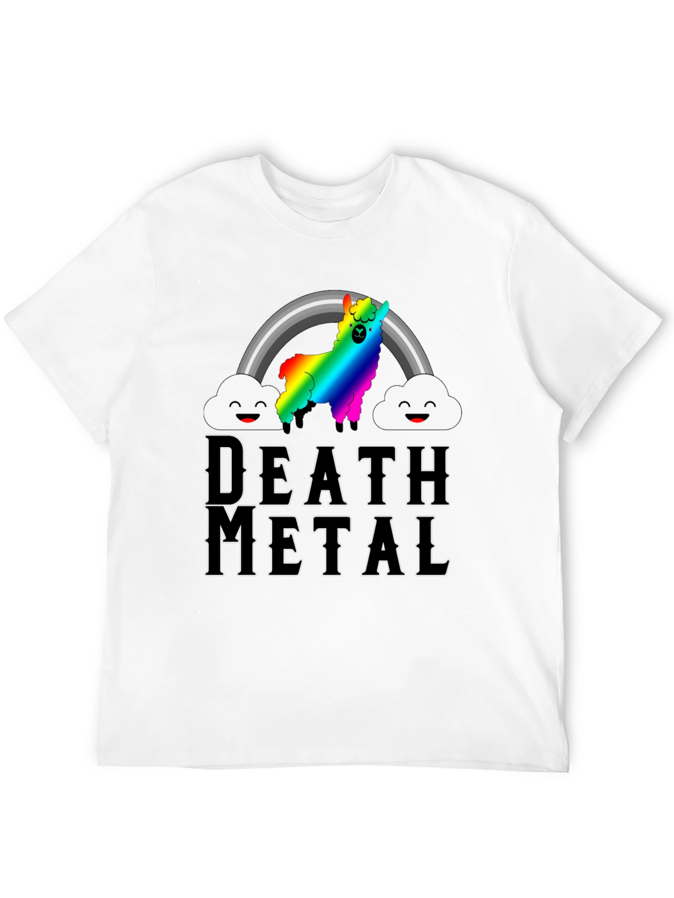 Death Metal Rainbow Llama T-Shirt