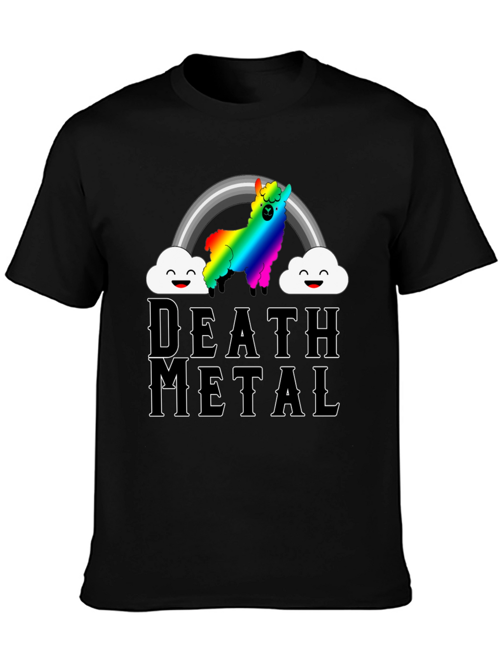 Death Metal Rainbow Llama T-Shirt