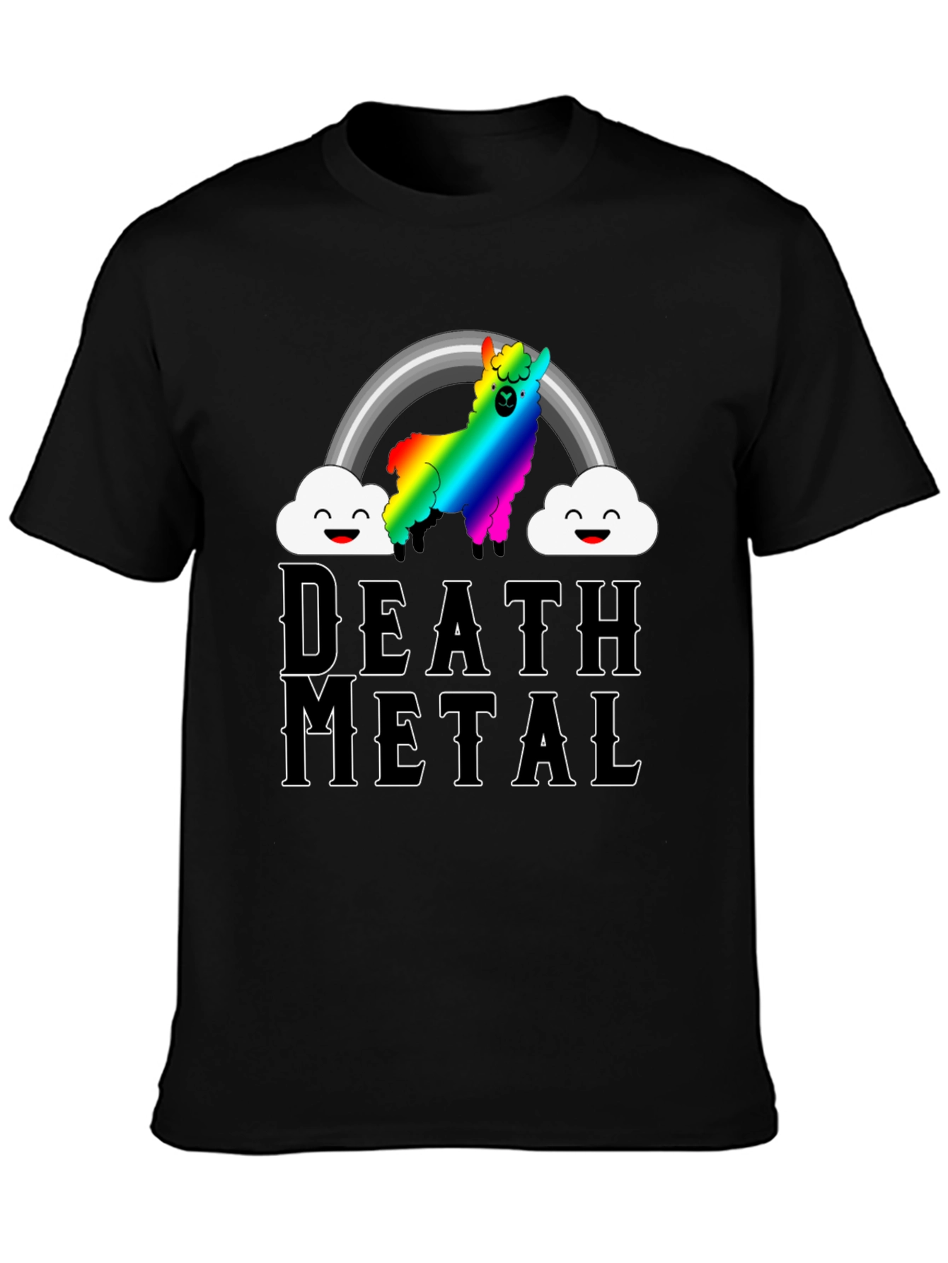 Death Metal Rainbow Llama T-Shirt