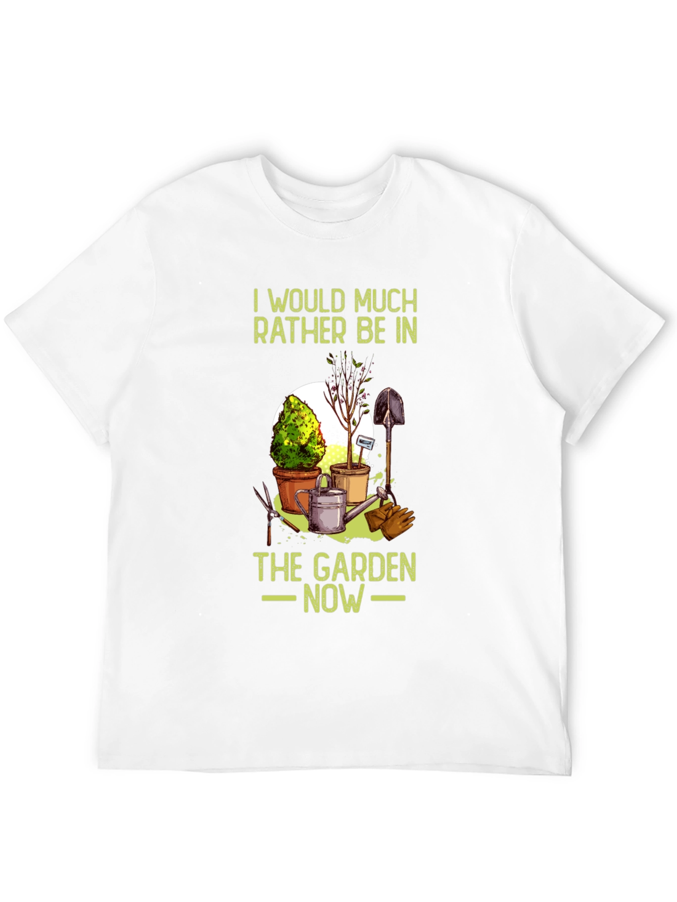 Gardeners Wish T-Shirt - Id Rather Be In The Garden Now