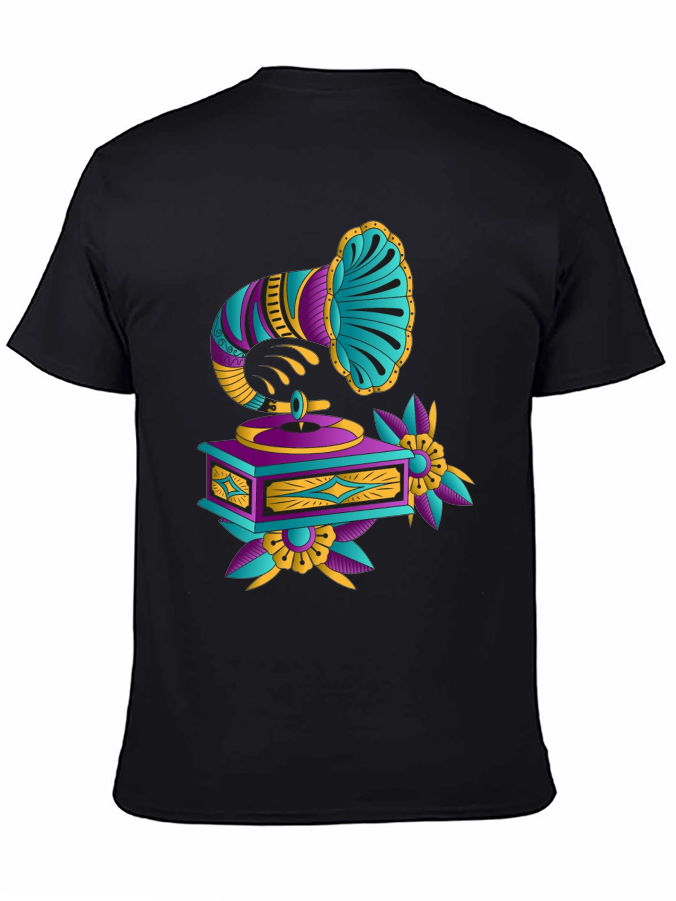 Retro Gramophone T-Shirt - Vintage Music Style