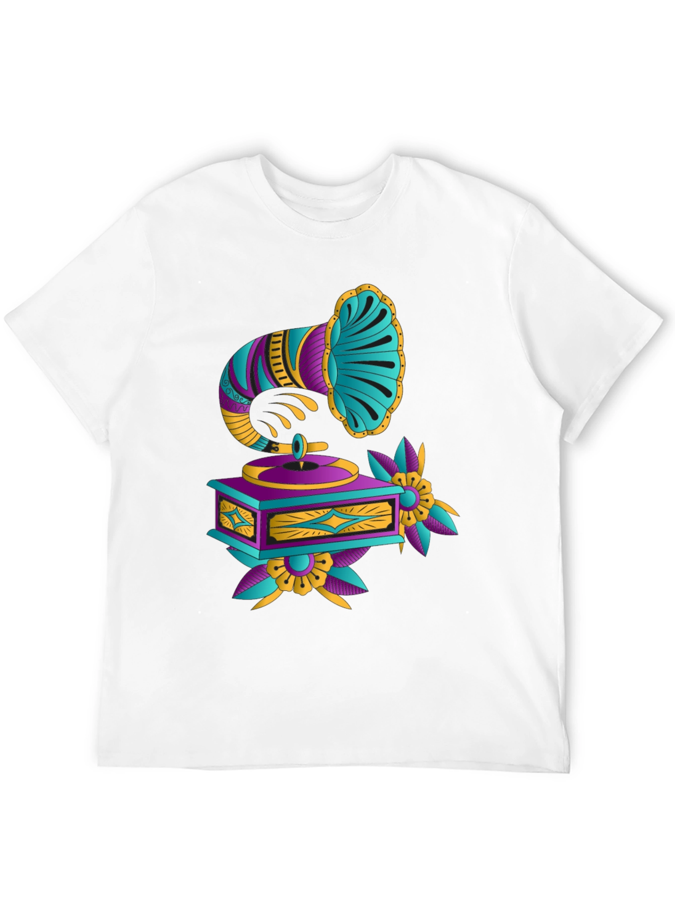 Retro Gramophone T-Shirt - Vintage Music Style