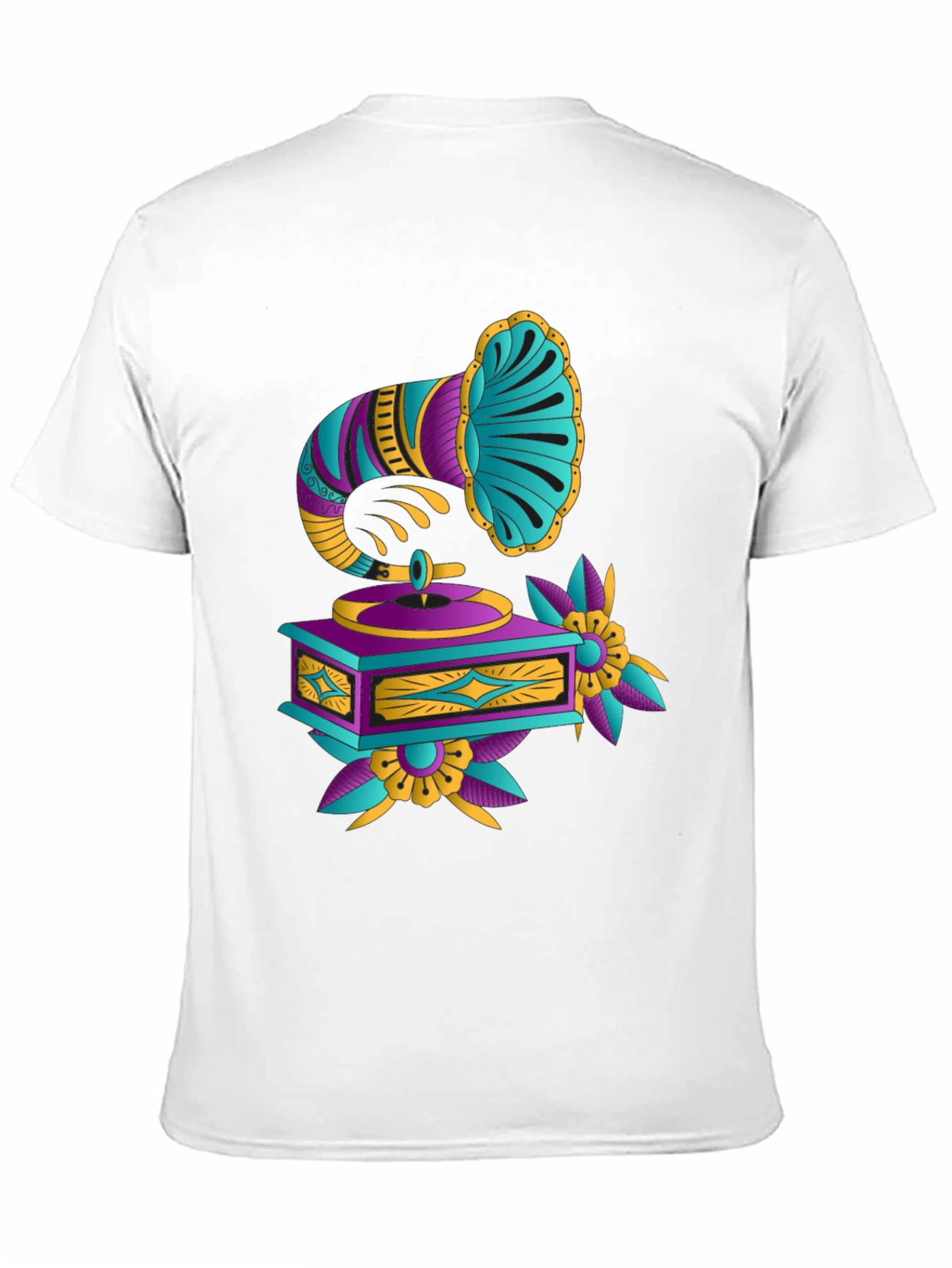 Retro Gramophone T-Shirt - Vintage Music Style