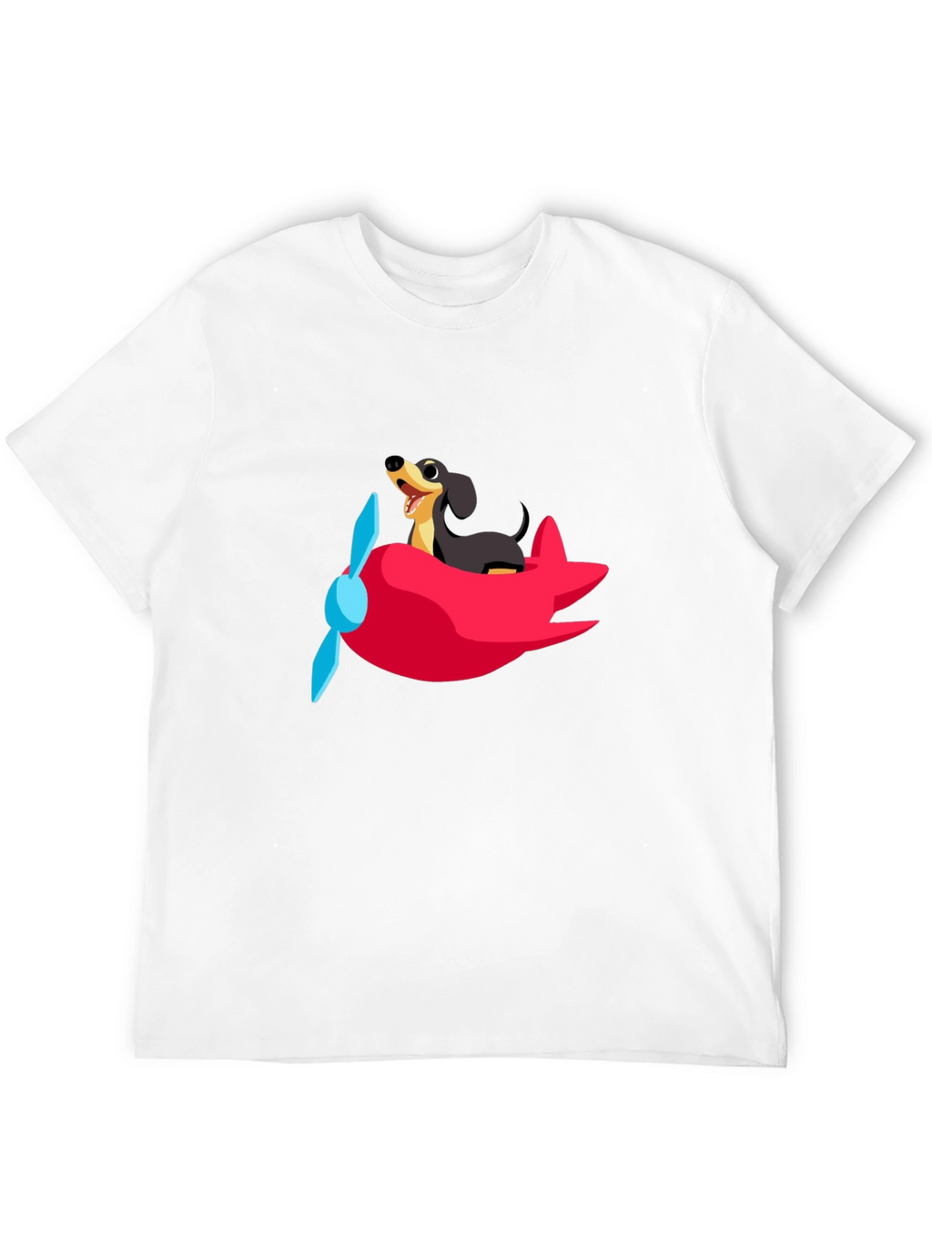Dog Pilot T-Shirt - Cute Dachshund Flying Plane Tee